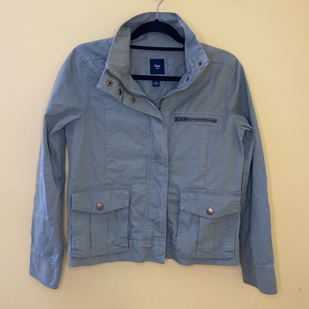 Gap Women’s Green Utility Cargo Full Zip Jacket Size Small